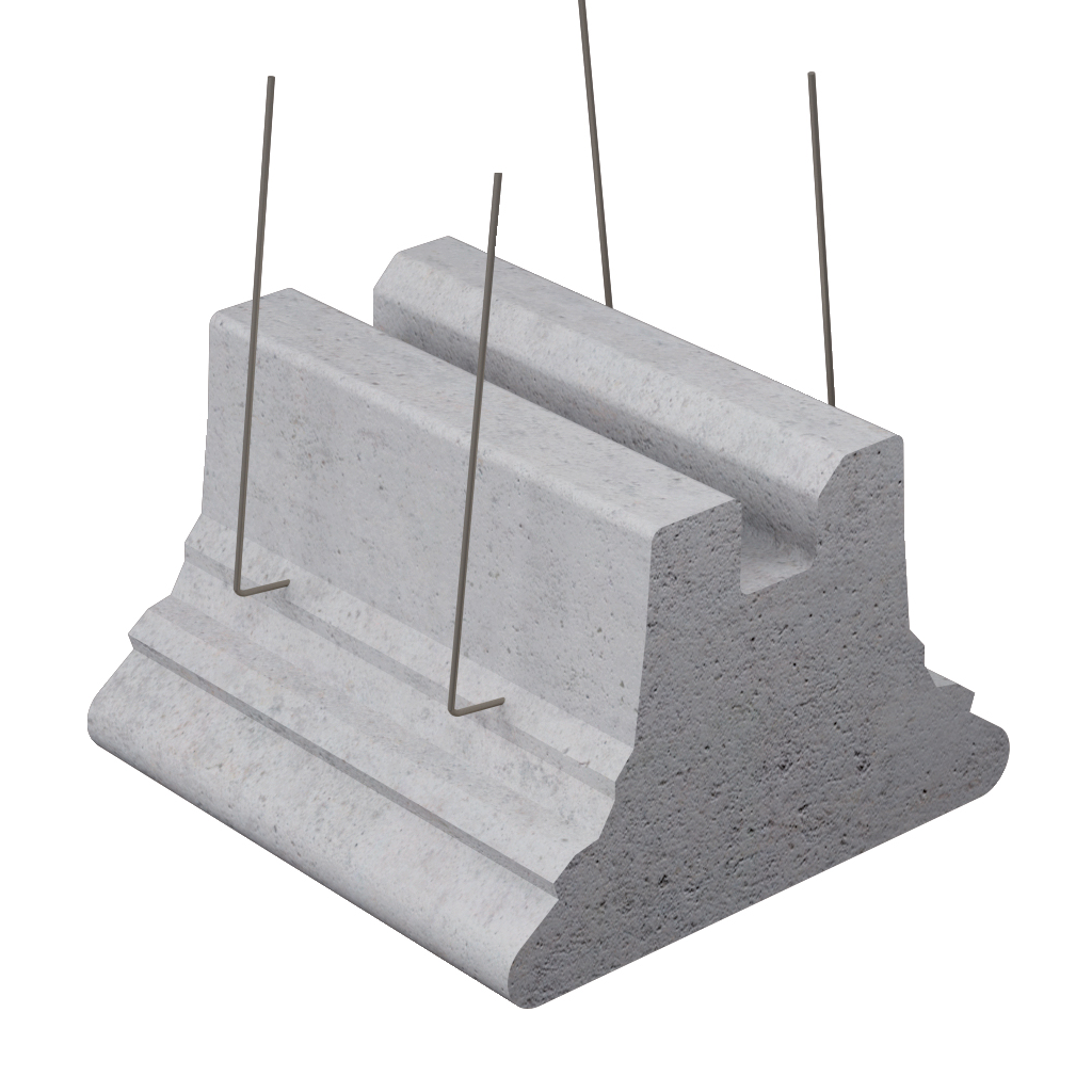BTA B - Concrete tunnel spacer – including two wires
