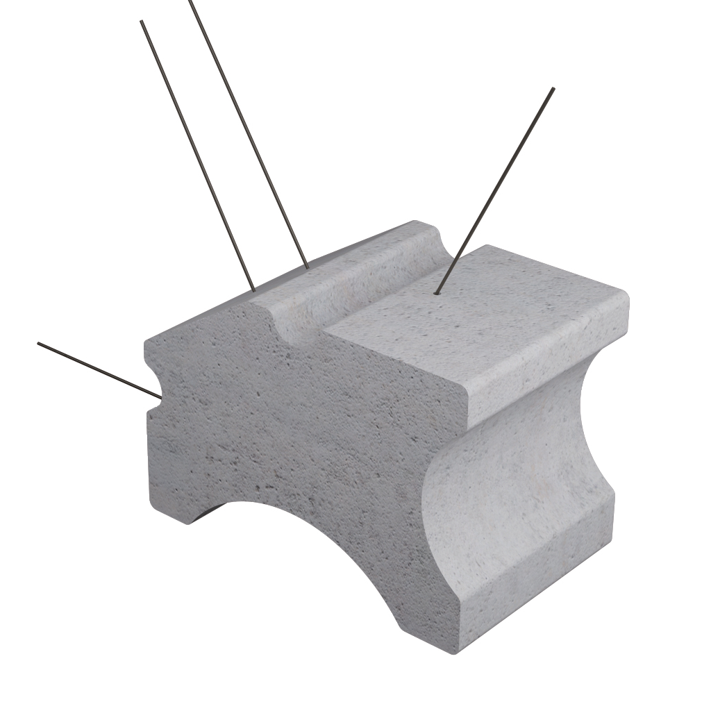 BTA D - Concrete tunnel spacer – including two wires