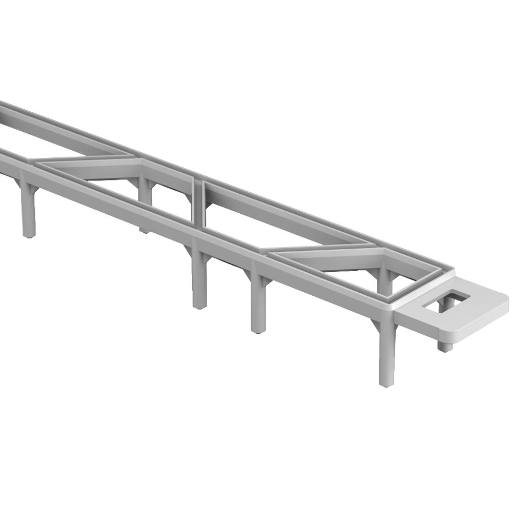 Double rod without knobs