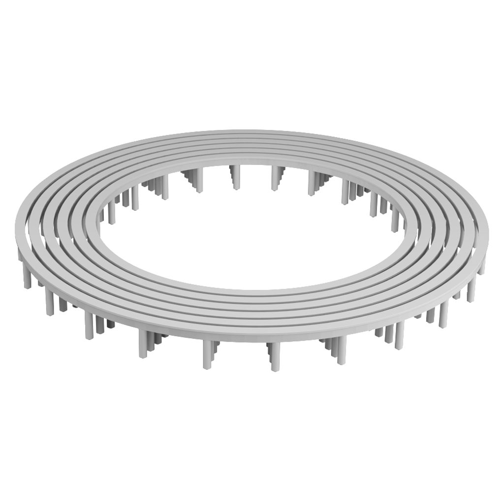Ring-shaped spacer round feet