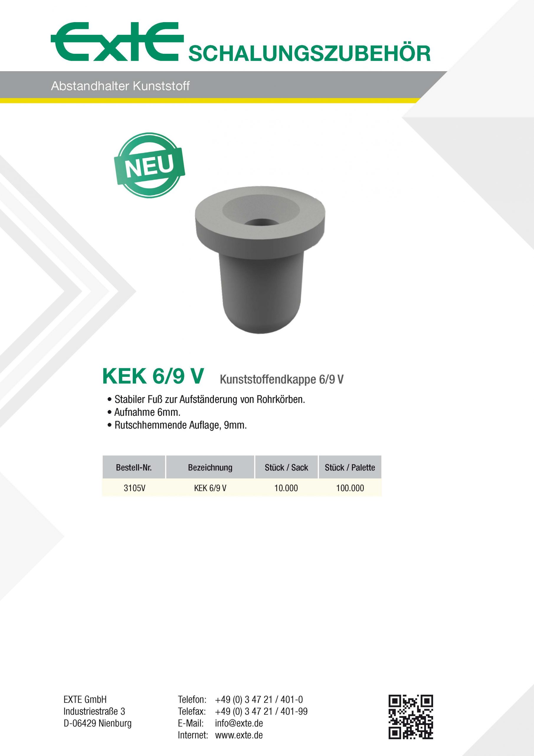 Produktblatt A4 - Kunststoff - KEK6_9V - dt