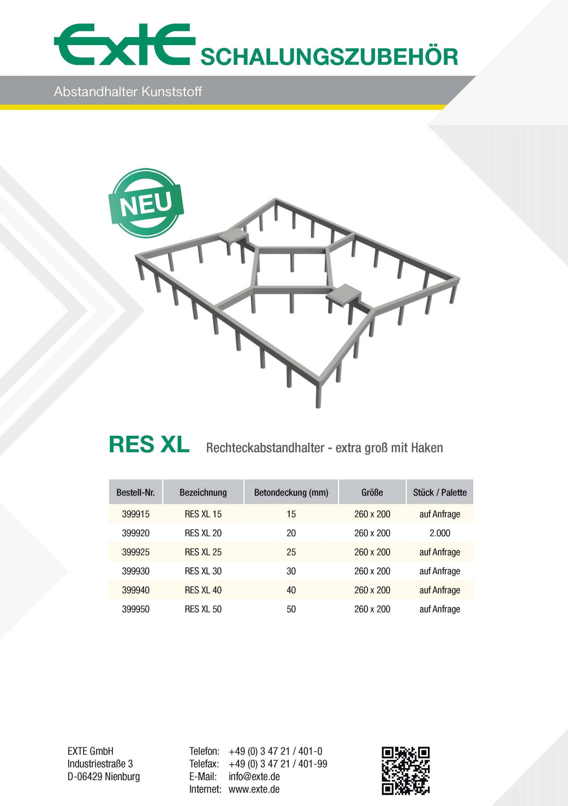 Produktblatt A4 - RES XL - dt