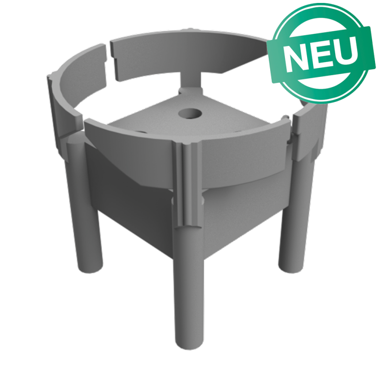 Allpa Kunststoff-Luke, 513x458mm, 180°, Abnehmbar, Grau
