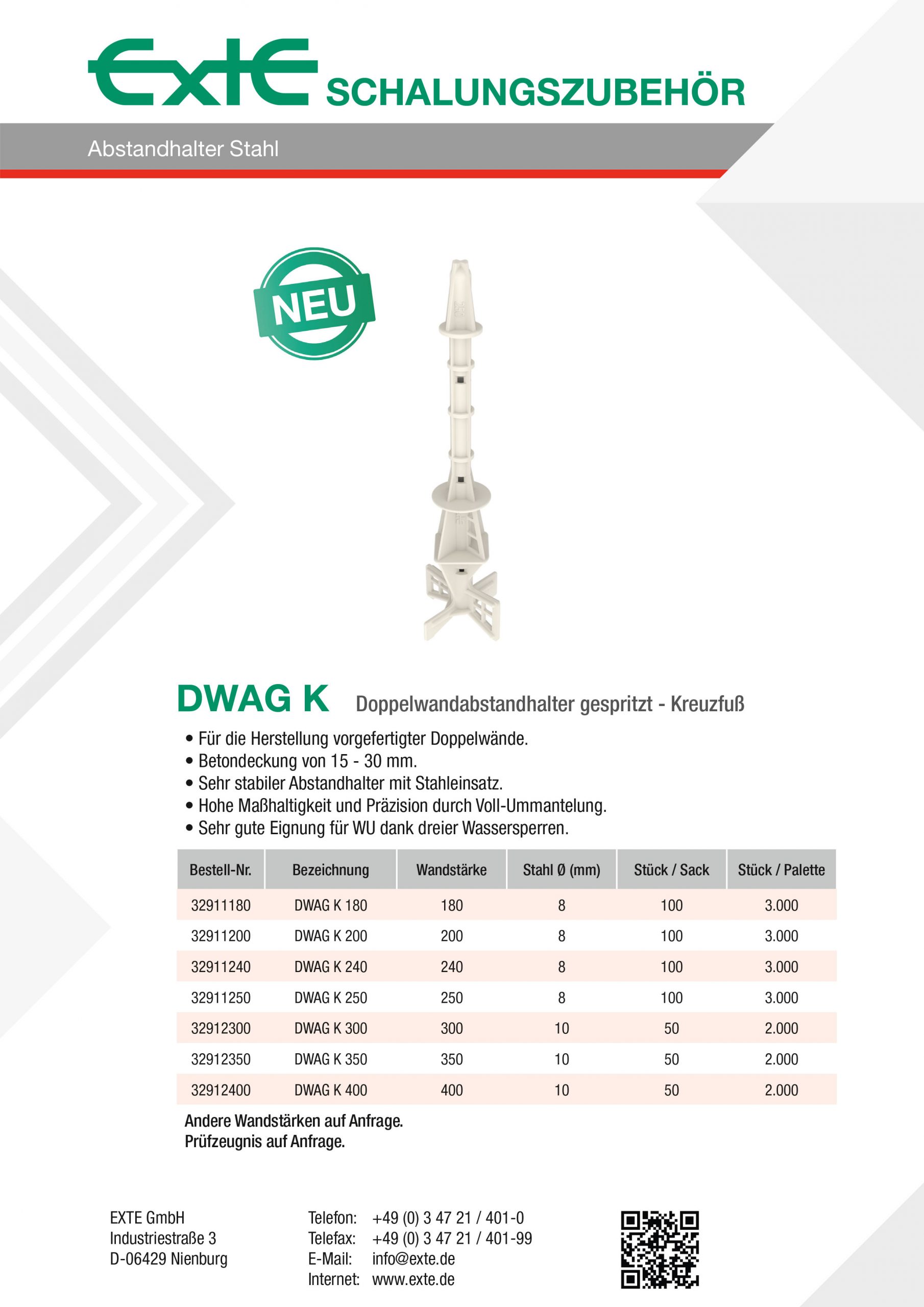 Produktblatt A4 - DWAG K - dt